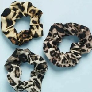 Brand New nOir Leopard Print 3 Pack Scrunchies